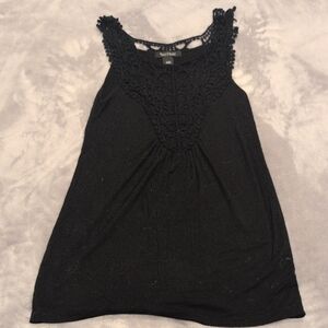 WHBM Black Lace Tank Top